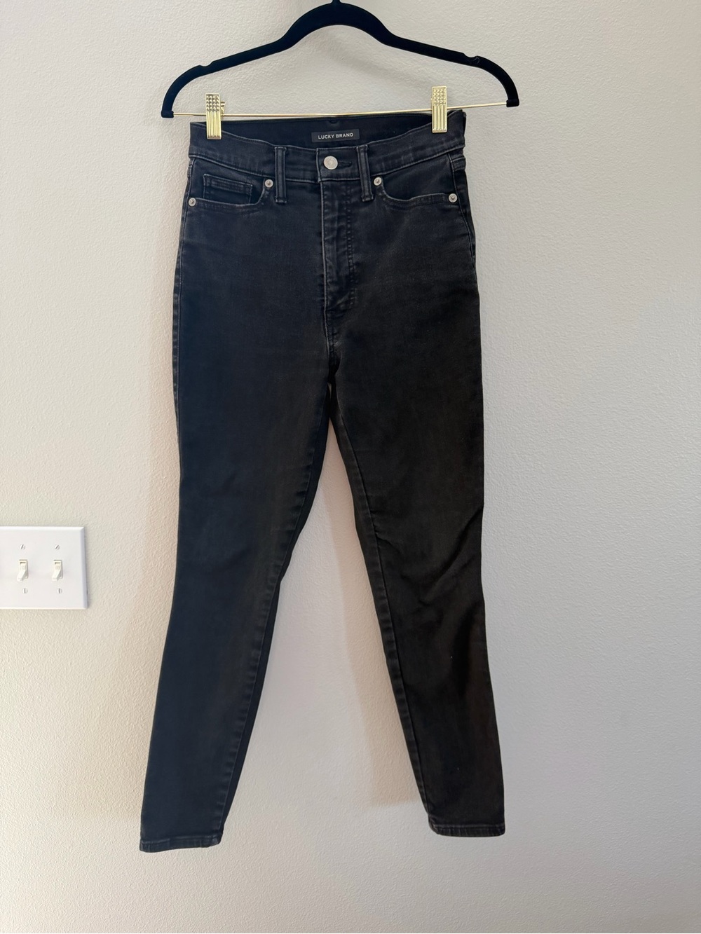 Lucky Brand Black Skinny High-Rise Jeans